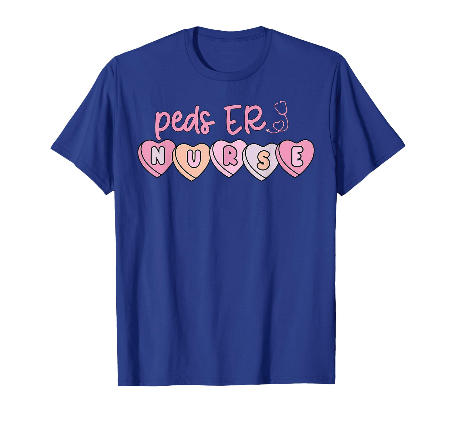 Peds ER Nurse Valentines Day Candy Heart Pediatric Nursing T-Shirt