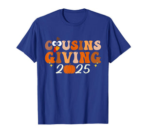 Cousins Giving 2025 Retro Thanksgiving Family Matching Fall T-Shirt