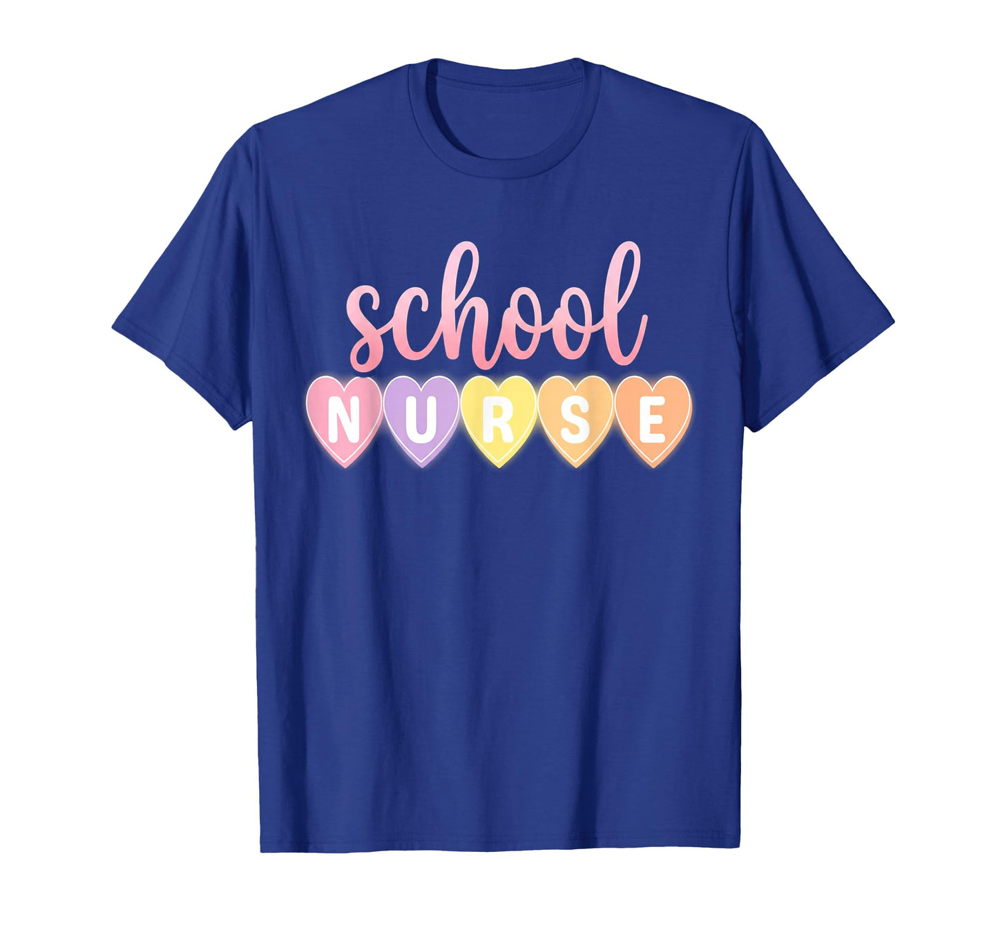 Hearts School Nurse Medical Assistant Valentines Day Nurses T-Shirt