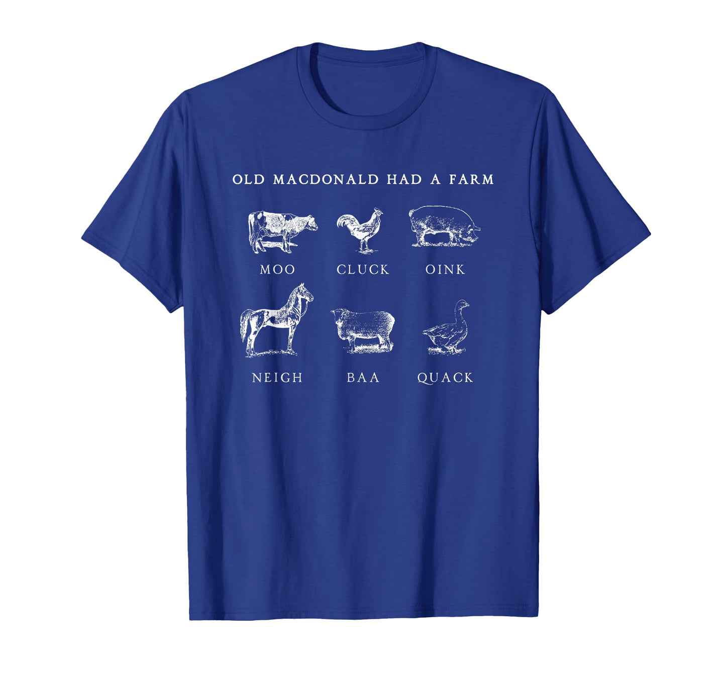 Animal Sounds Moo Cluck Oink Neigh Baa Quack T-Shirt