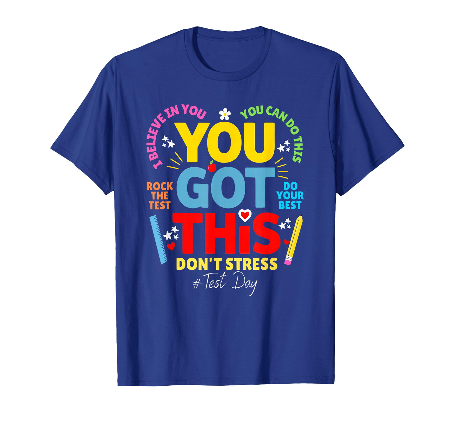 You Got This Don't Stress Rock The Test Test Day Teacher Kid T-Shirt