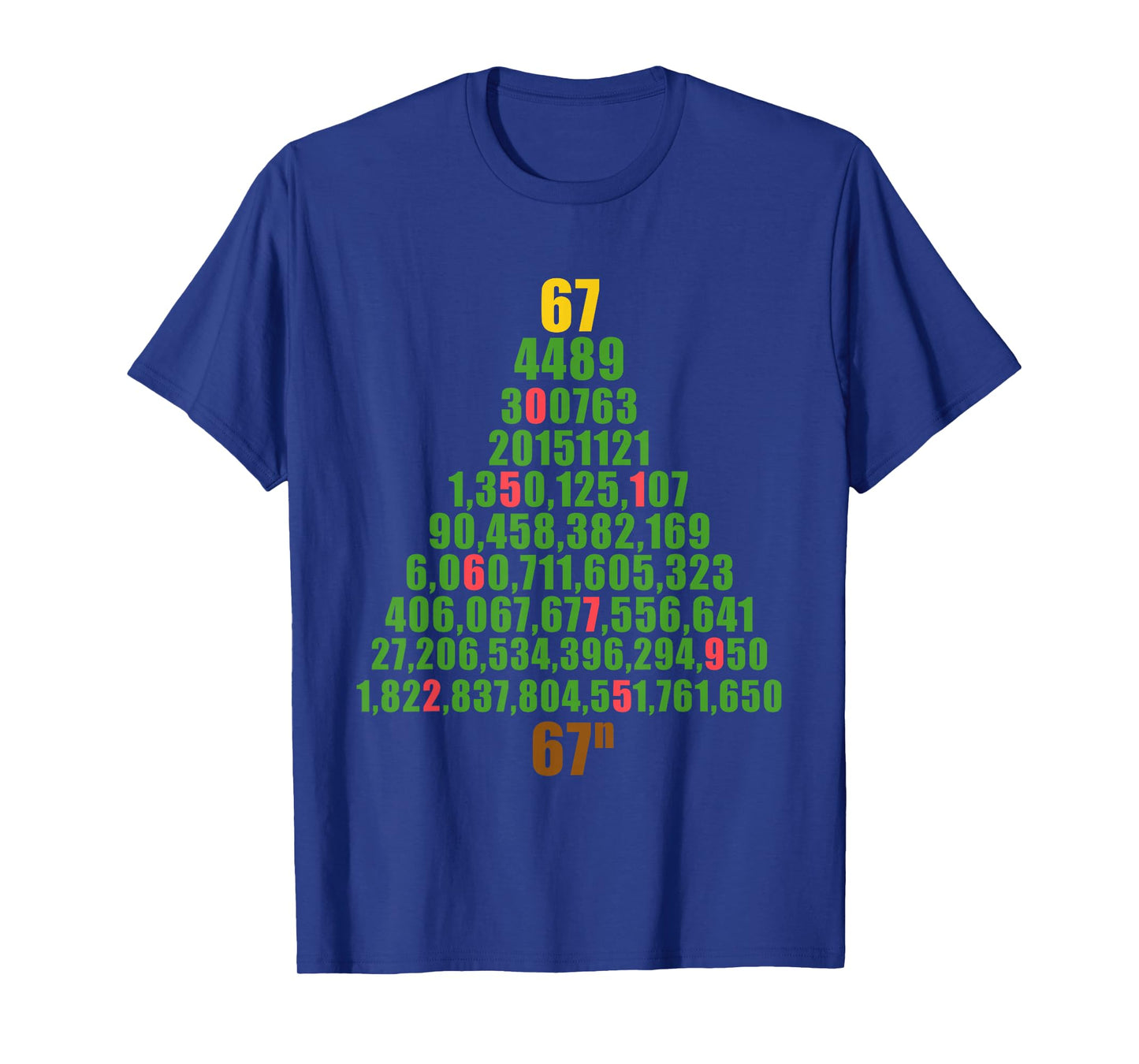 Six Seven Christmas 67 to The NTH Power Funny 6 7 Meme T-Shirt