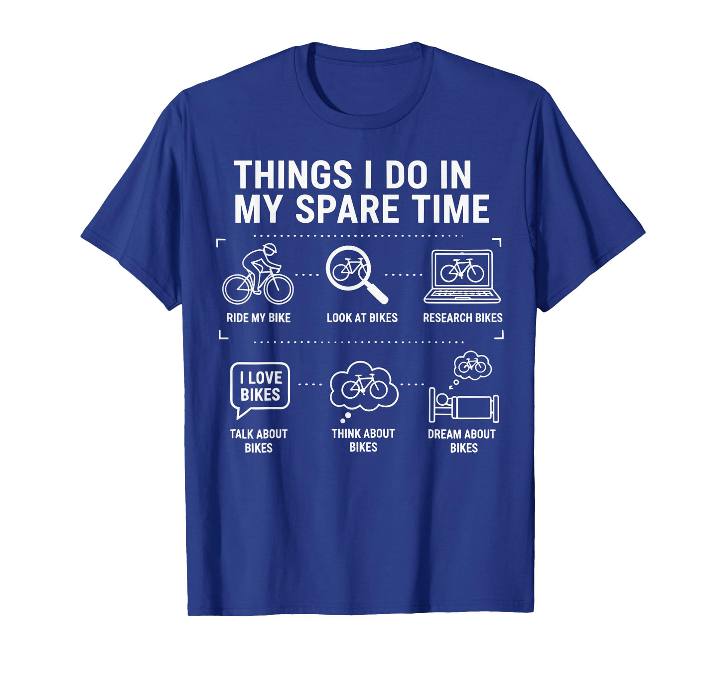 Things I Do in My Spare Time Funny Bike Mountain Cycling Men T-Shirt