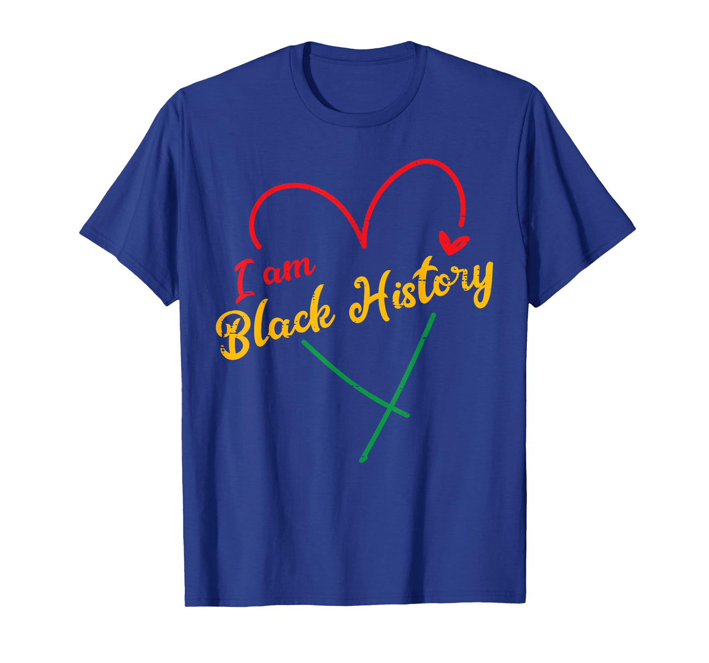 I Am Black History Heart Love African American Women Men Kid T-Shirt