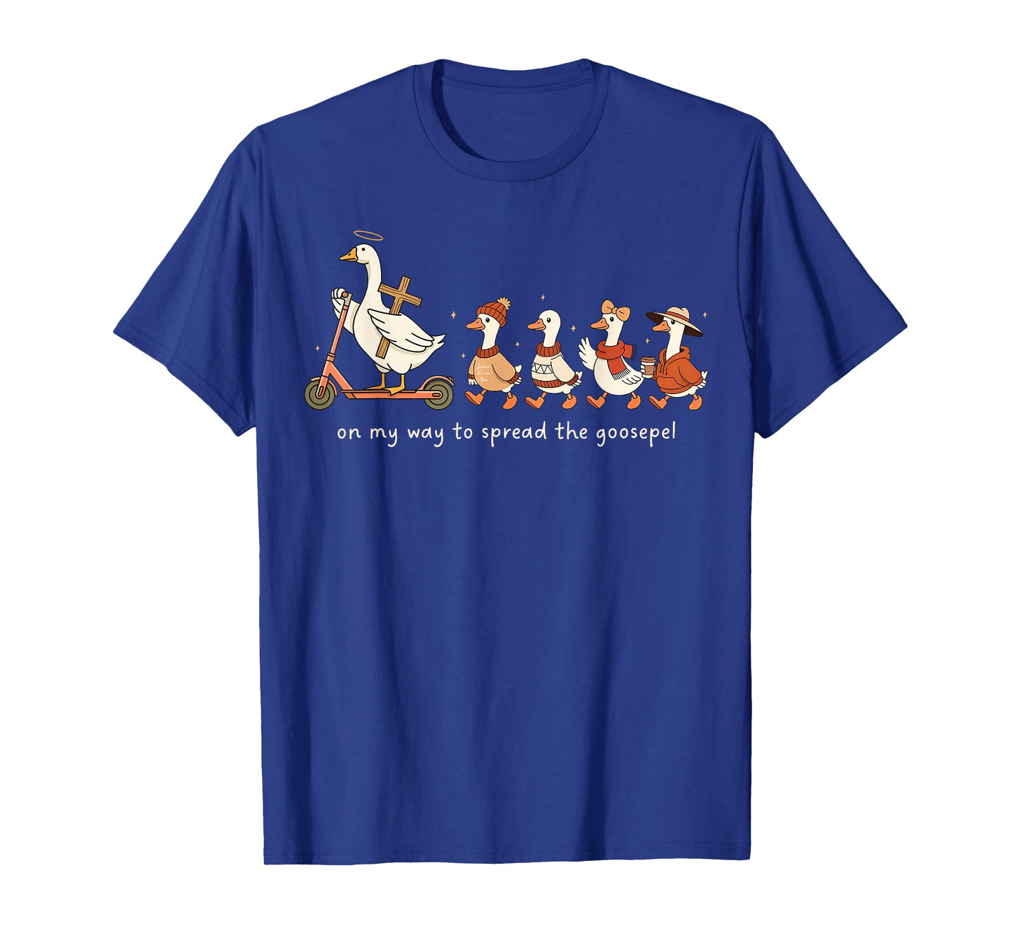 On My Way to Spread The Gospel Funny Goose Christian Goose T-Shirt
