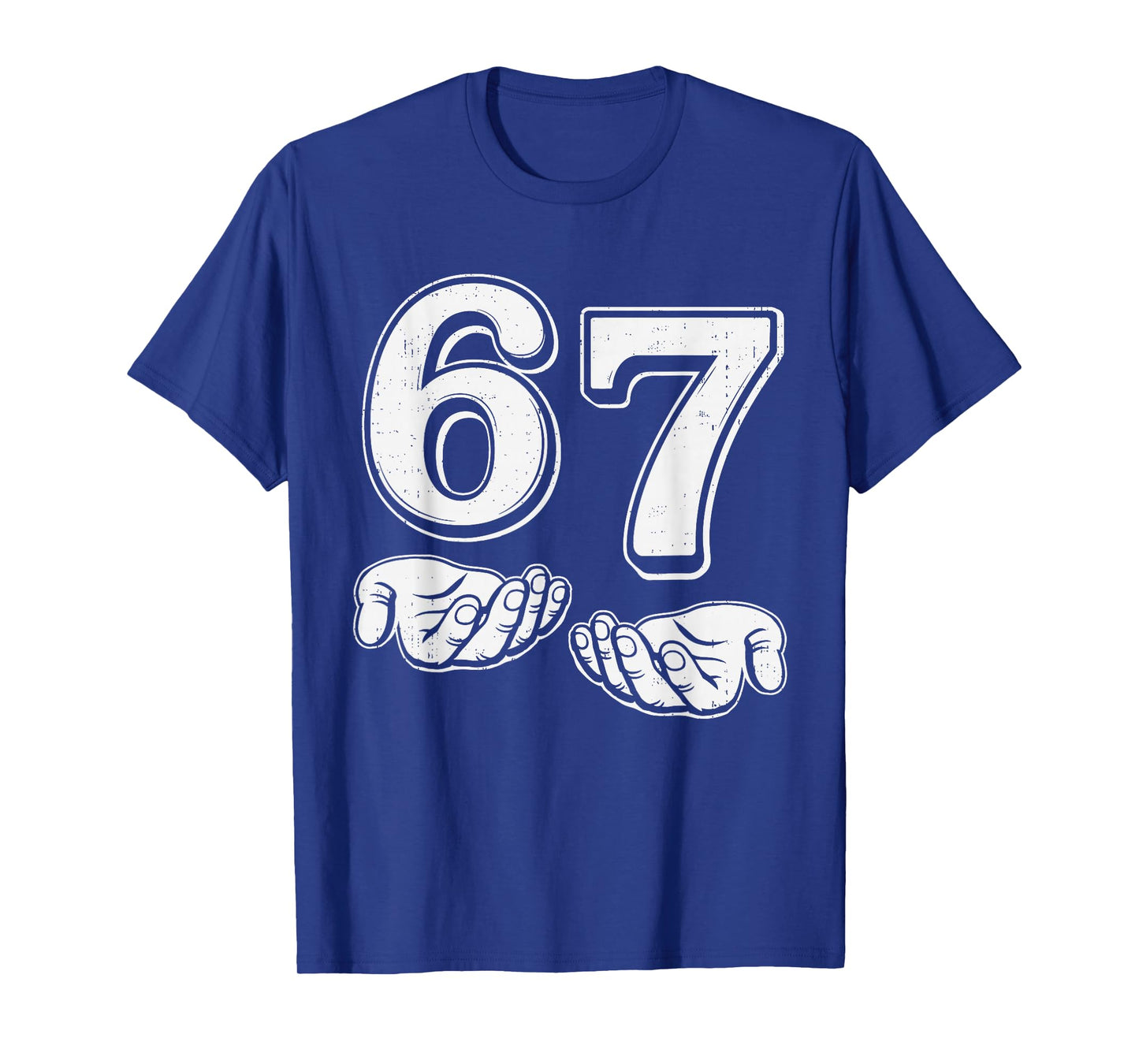 Six Seven 6 7 Meme Gen Alpha Slang 6 7 Hands Mens Boys Kids T-Shirt