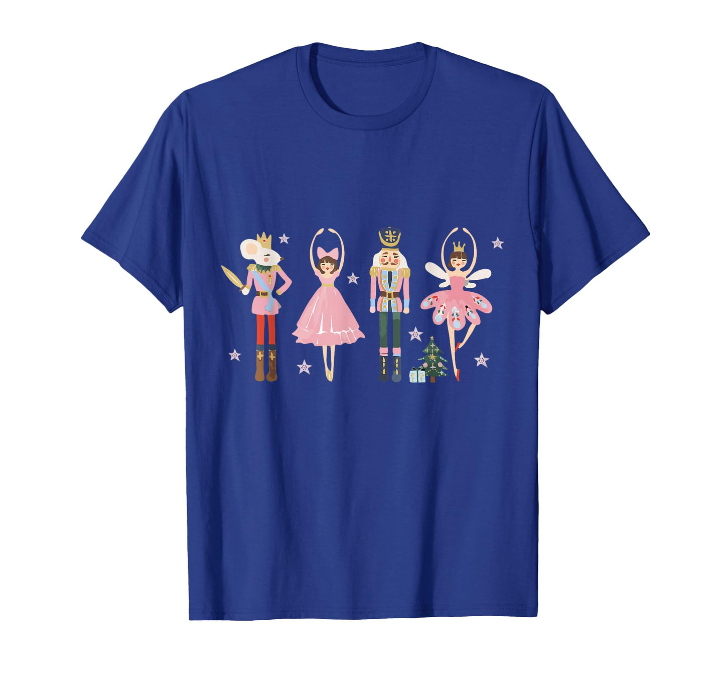 Vintage Pink Nutcrackers Ballet Sugar Plum Fairy Girl Xmas T-Shirt