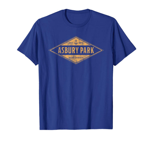 Asbury Park New Jersey NJ Souvenir Vacation Vintage Badge T-Shirt