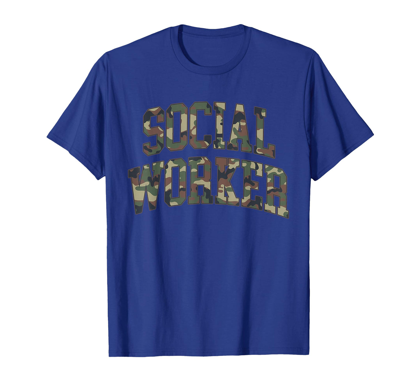 Camouflage Social Worker Social Work Month Hunting Season T-Shirt