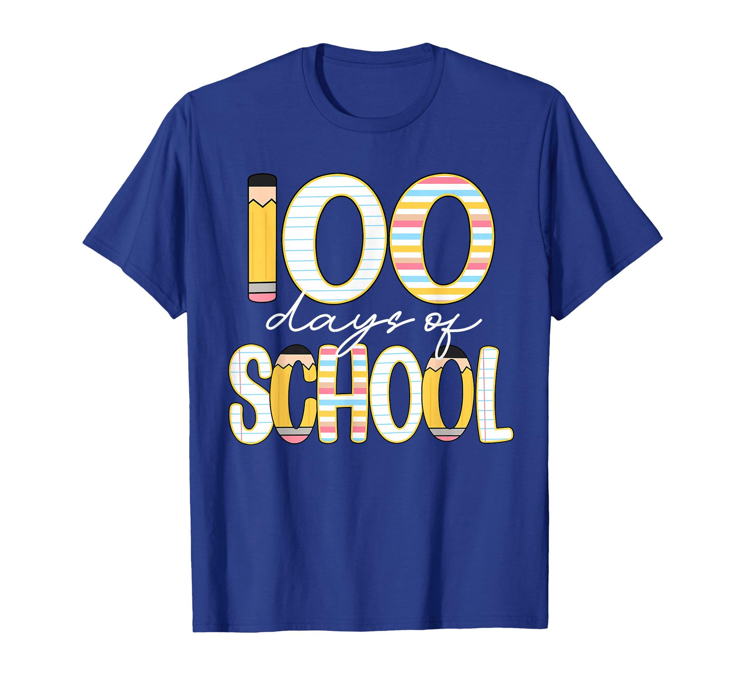 100 Days of School Groovy Retro Teacher Student Kids Funny T-Shirt