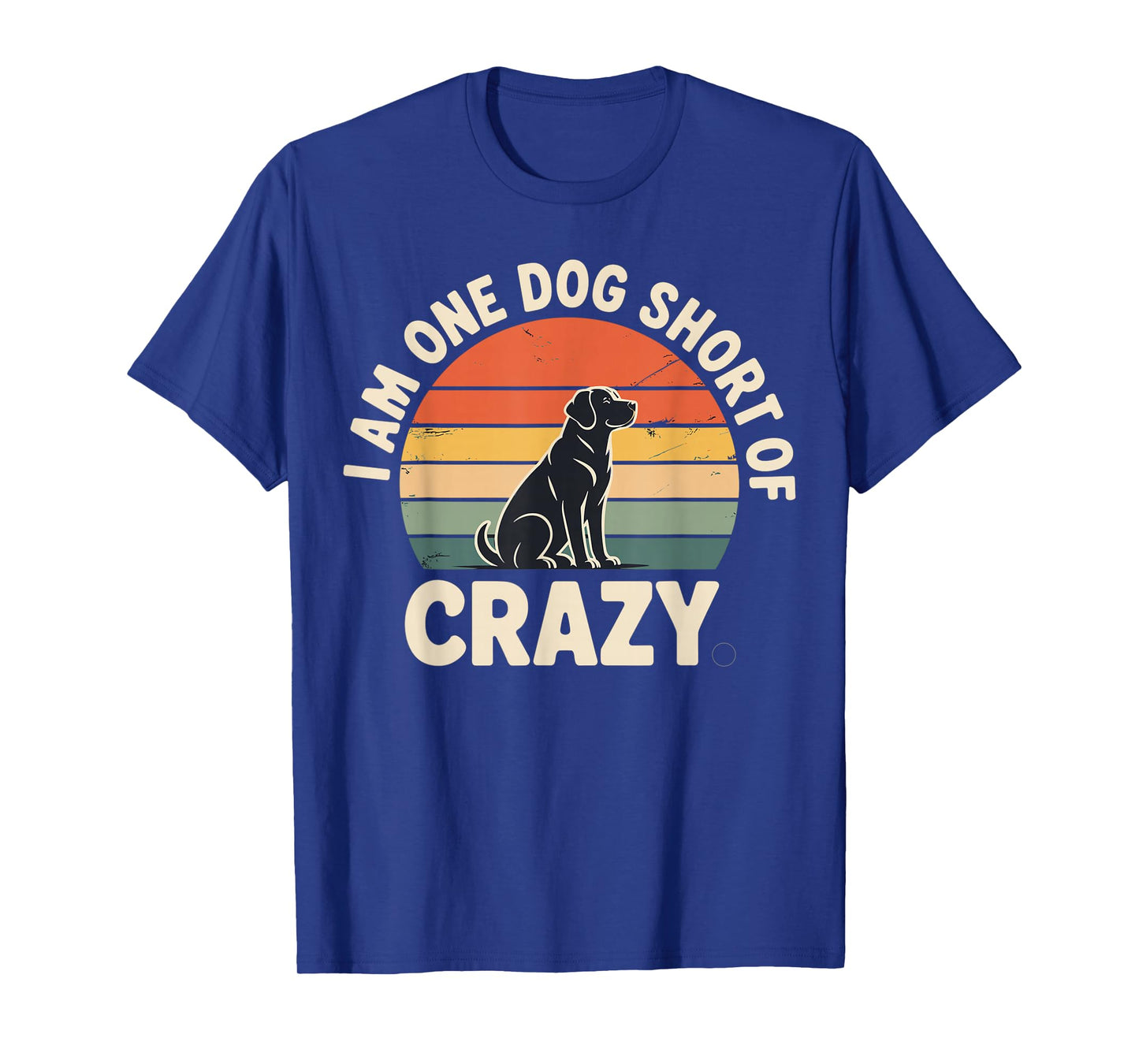 Dog Short of Crazy Funny Dog Lover Vintage T-Shirt