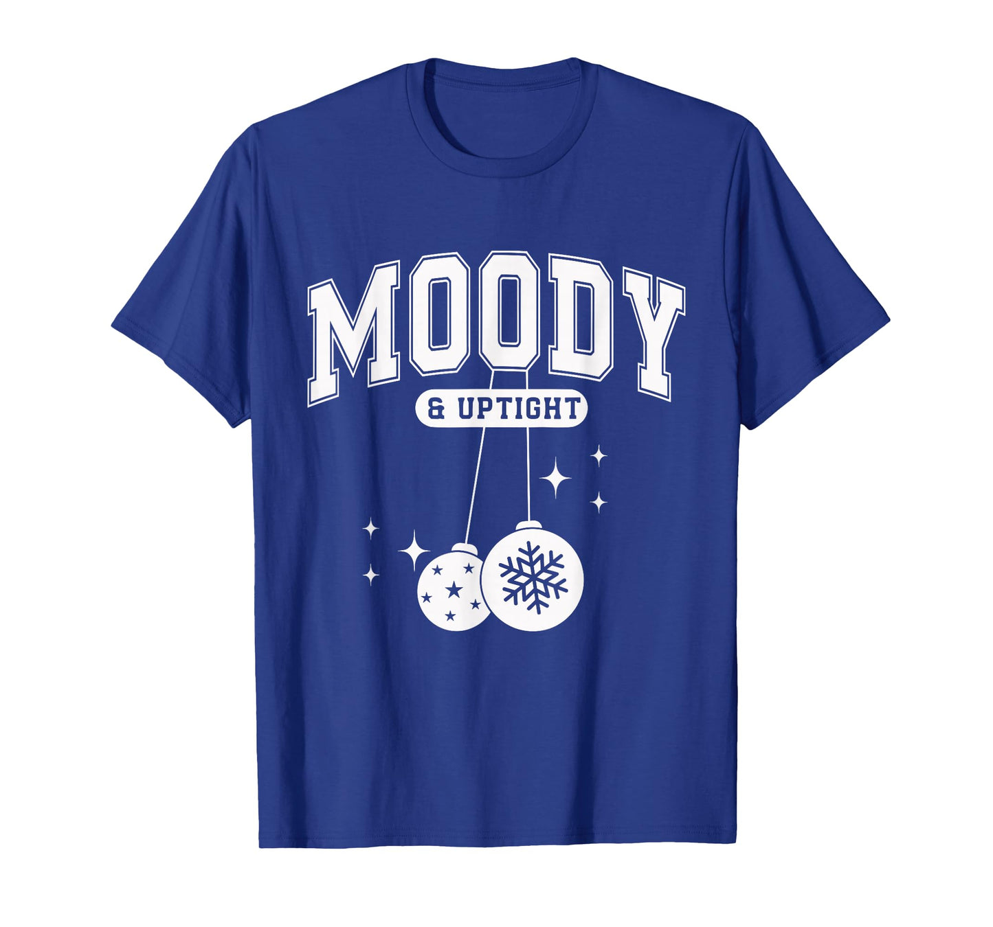 Moody and Uptight Merry and Bright Christmas Couple Pajama T-Shirt