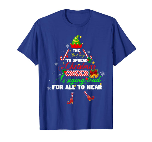 Spread Christmas Cheer is Singing Loud Elf Pajamas Xmas T-Shirt