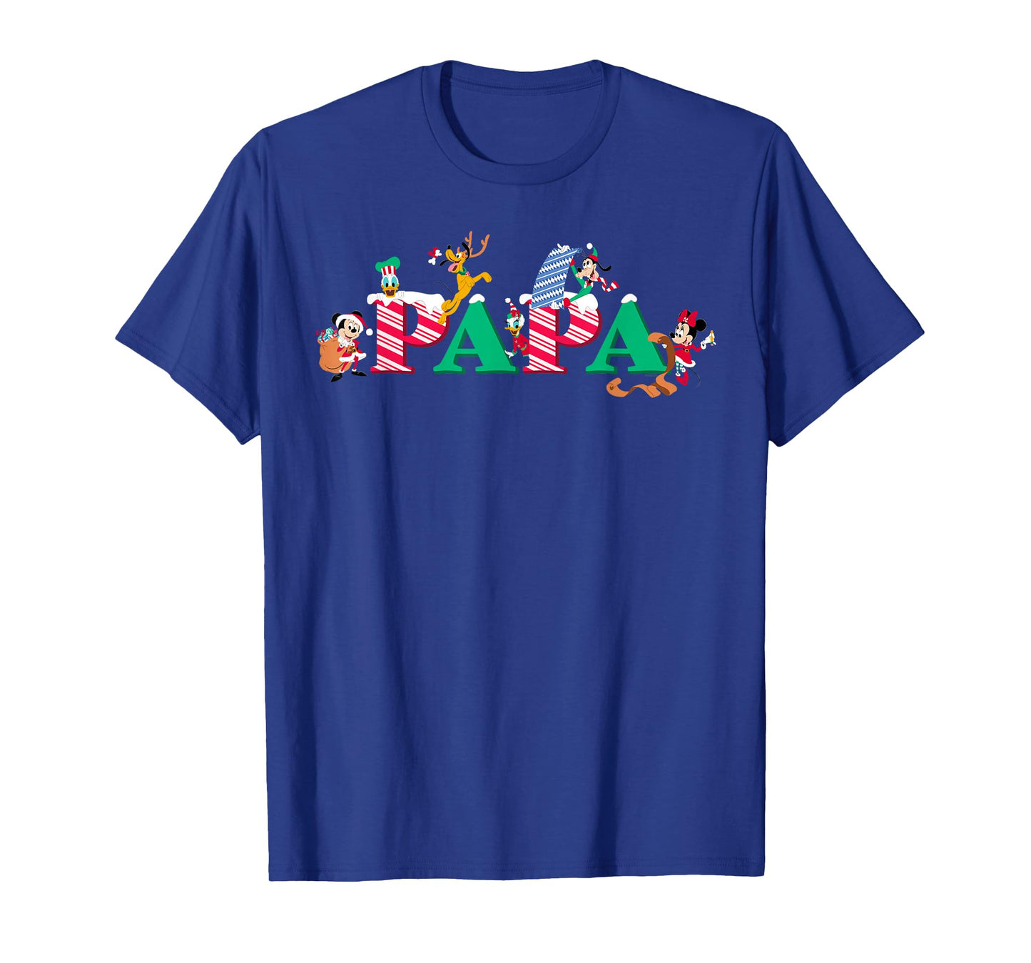 Disney Papa Candy Cane Holiday Christmas Family Trip Gift T-Shirt