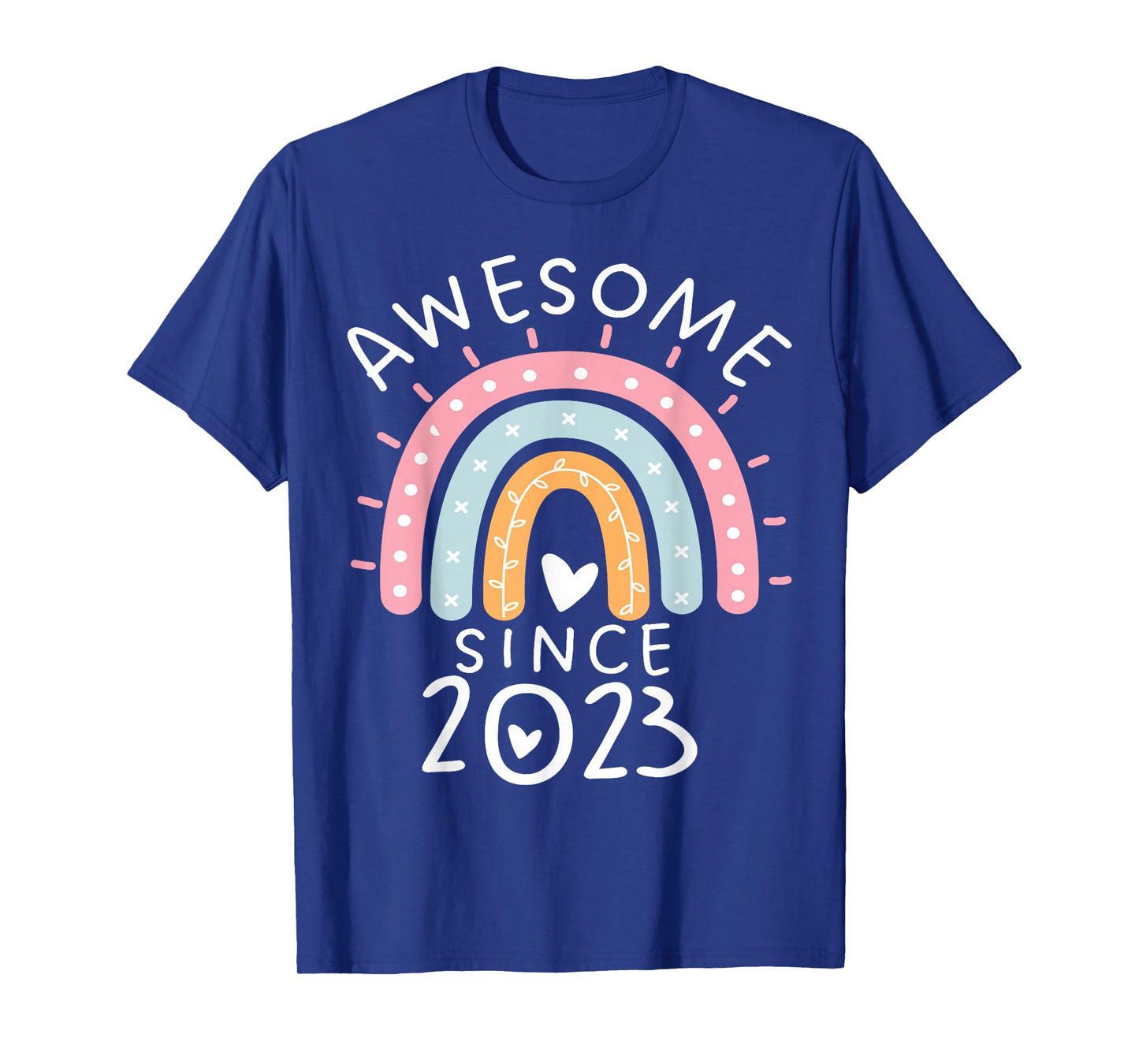 Awesome Since 2023 3rd Birthday Rainbow Girls Born in 2023 T-Shirt