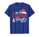 Santa Xmas Lights Snowman Funny is It Christmas Break Yet T-Shirt