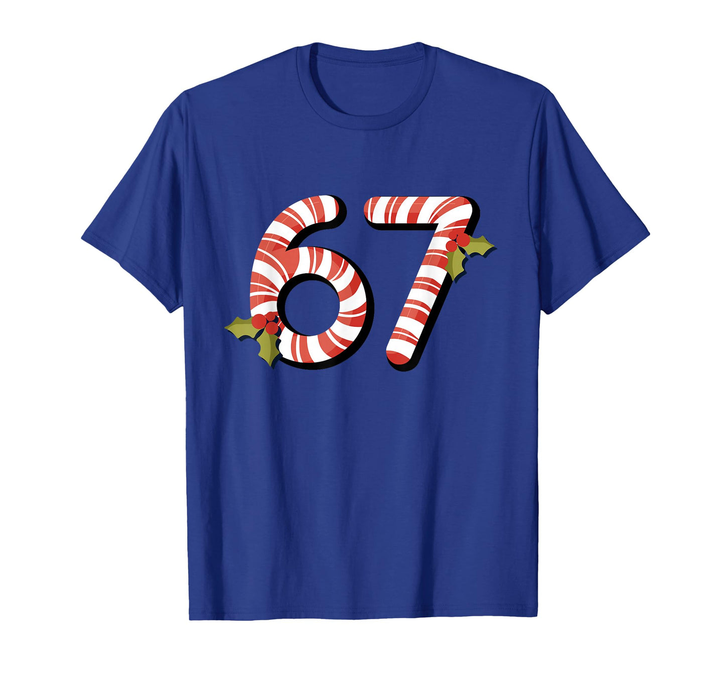 67 Mas Meme Candy Cane Six Seven Kids Men Women Christmas T-Shirt