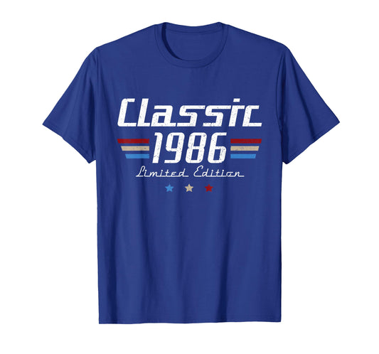 40 Year Old Gifts Men Vintage Classic Car 1986 40th Birthday T-Shirt