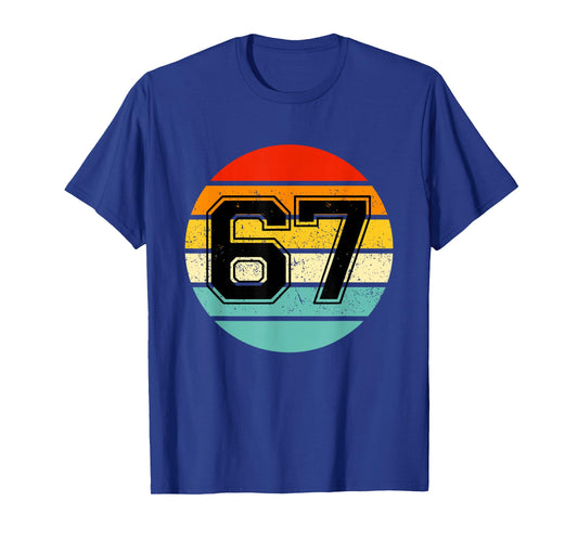 67 Meme Six Seven 6 7 Meme Funny Number Vintage T-Shirt