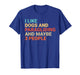 Retro I Like Dogs and Paragliding Lover Funny Paraglider T-Shirt