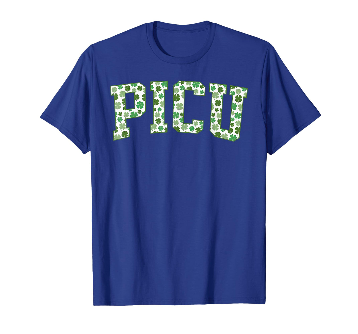 Retro PICU Nurse Shamrock St Patrick Day Pediatric ICU Nurse T-Shirt