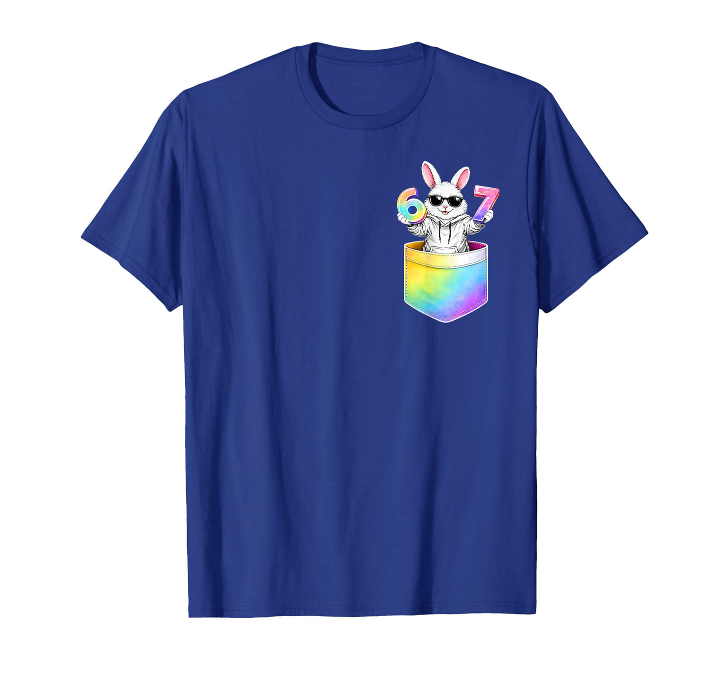 Easter Bunny in Pocket Six Seven Bruh 67 Meme Easter Day T-Shirt