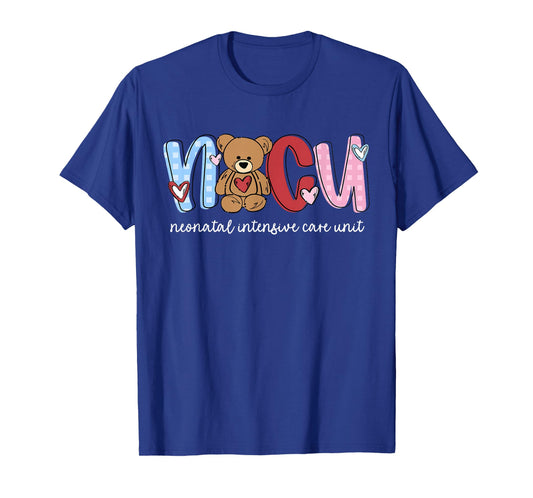 NICU Nurse Valentine Cute Bear Nursing Valentines Day T-Shirt