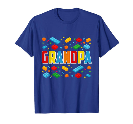 Grandpa - Brick Builder Block Building Construction Bricks T-Shirt