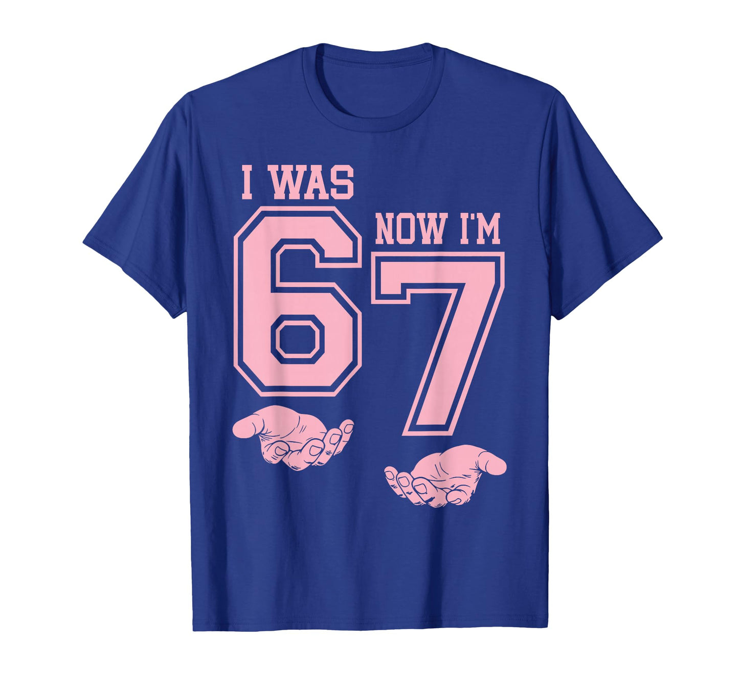 Six Seven Meme 7 Year Old Birthday Shirt was 6 Now I'm 7 T-Shirt