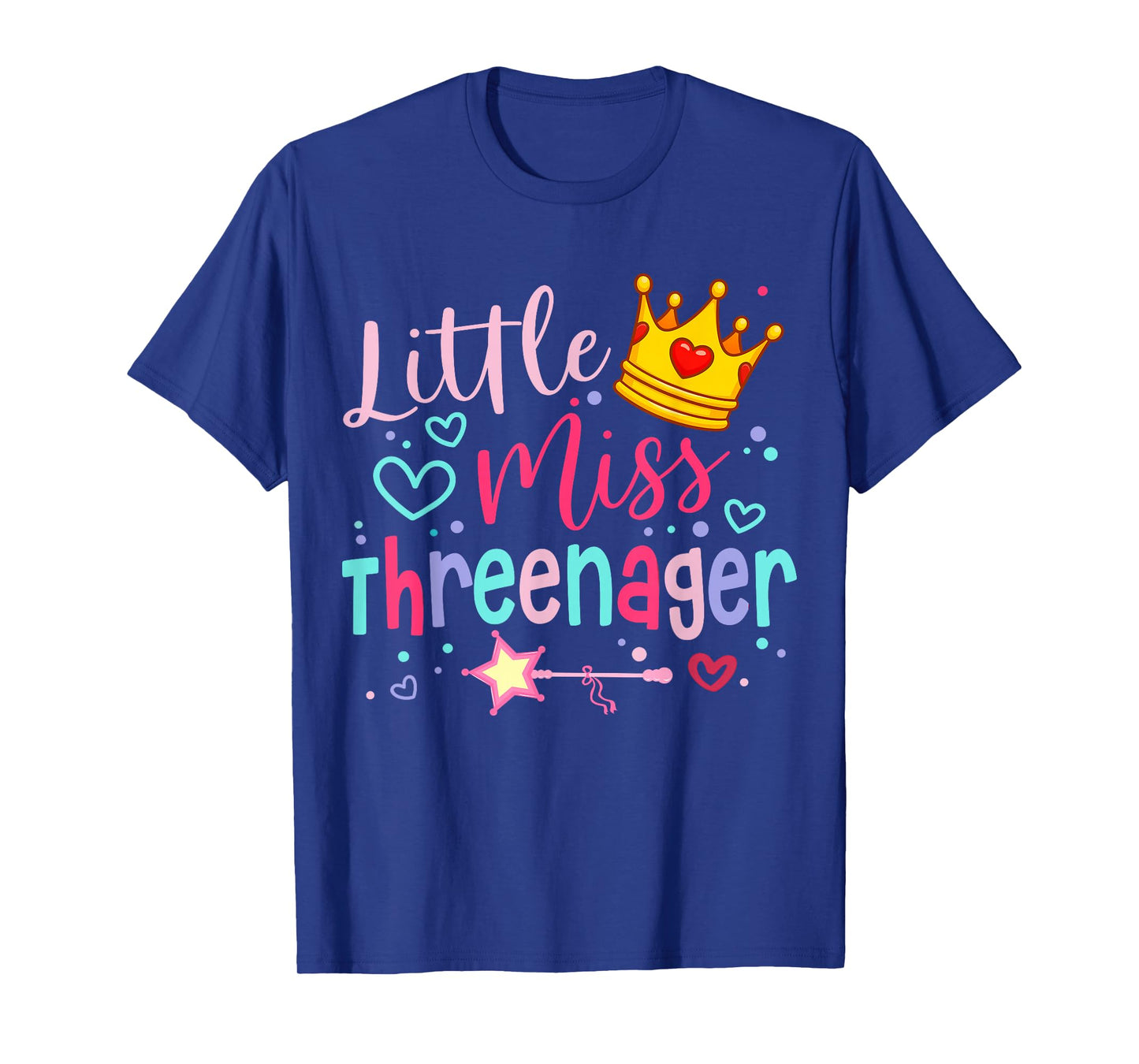 Funny Threenager Happy 3rd Bday Party Gifts 3 Years Old Girl T-Shirt