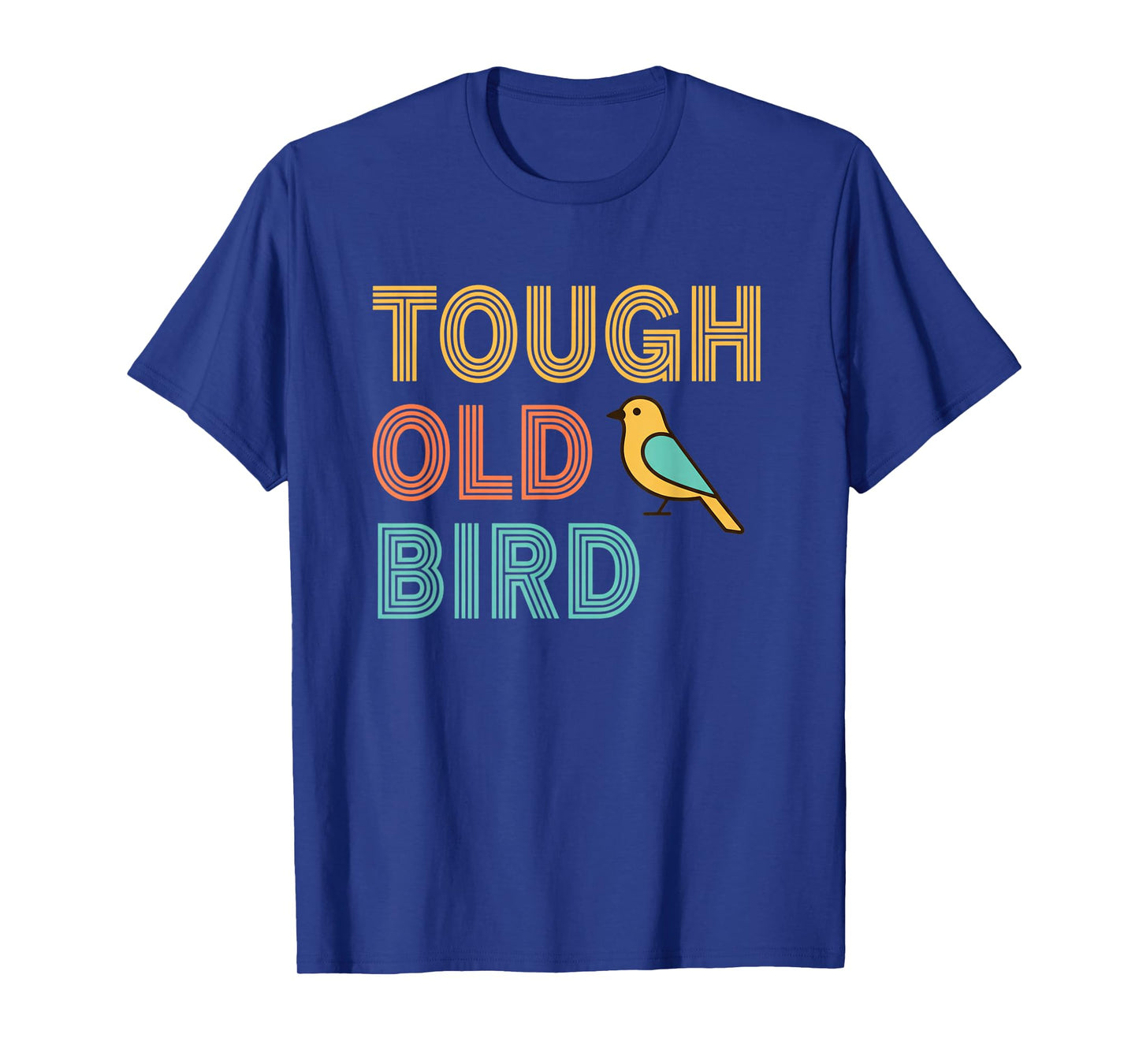 Bird Tough Old Bird Retro Stripe Finch T-Shirt