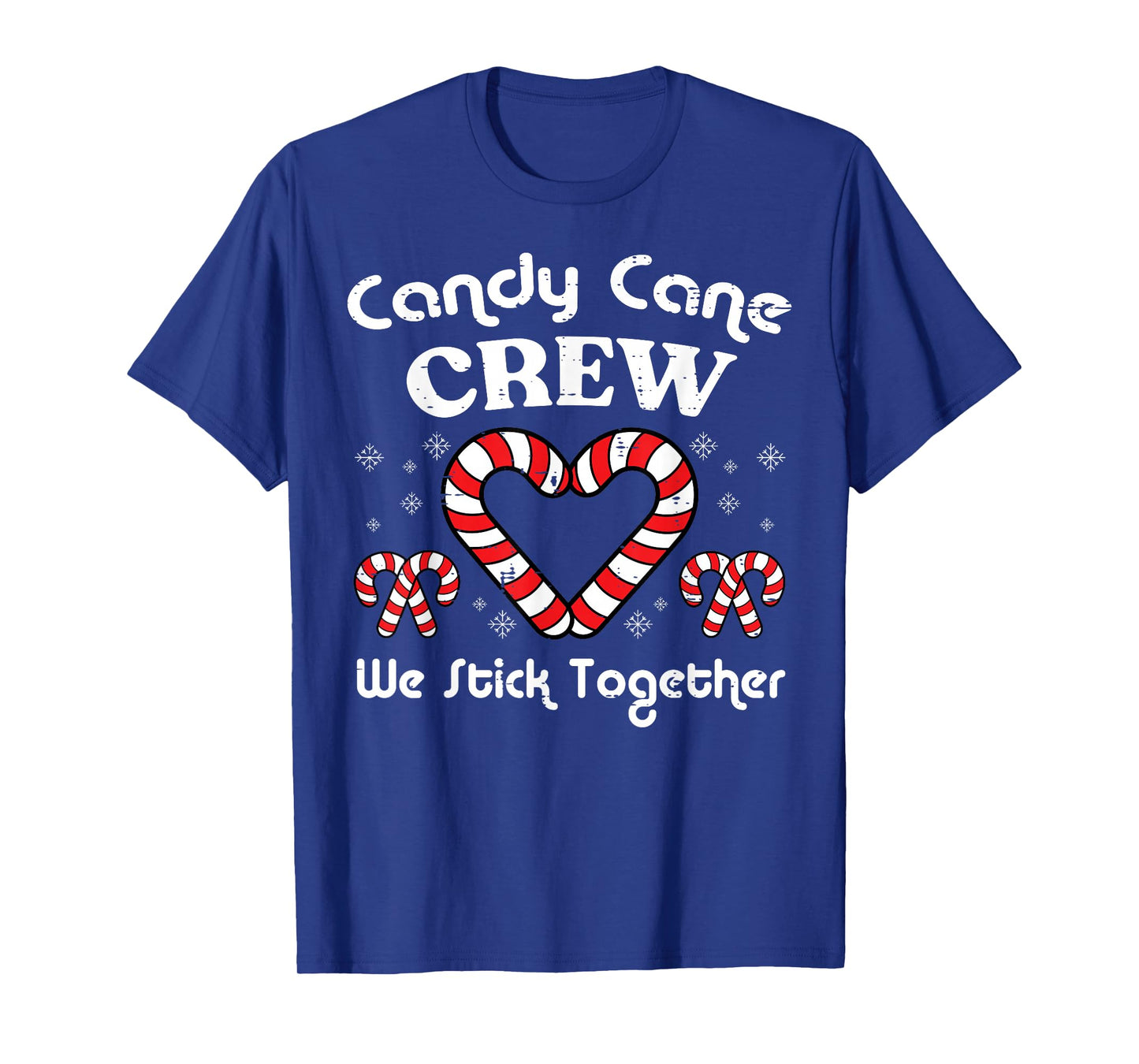 Christmas Candy Cane Crew Stick Together Xmas Women Men Kids T-Shirt