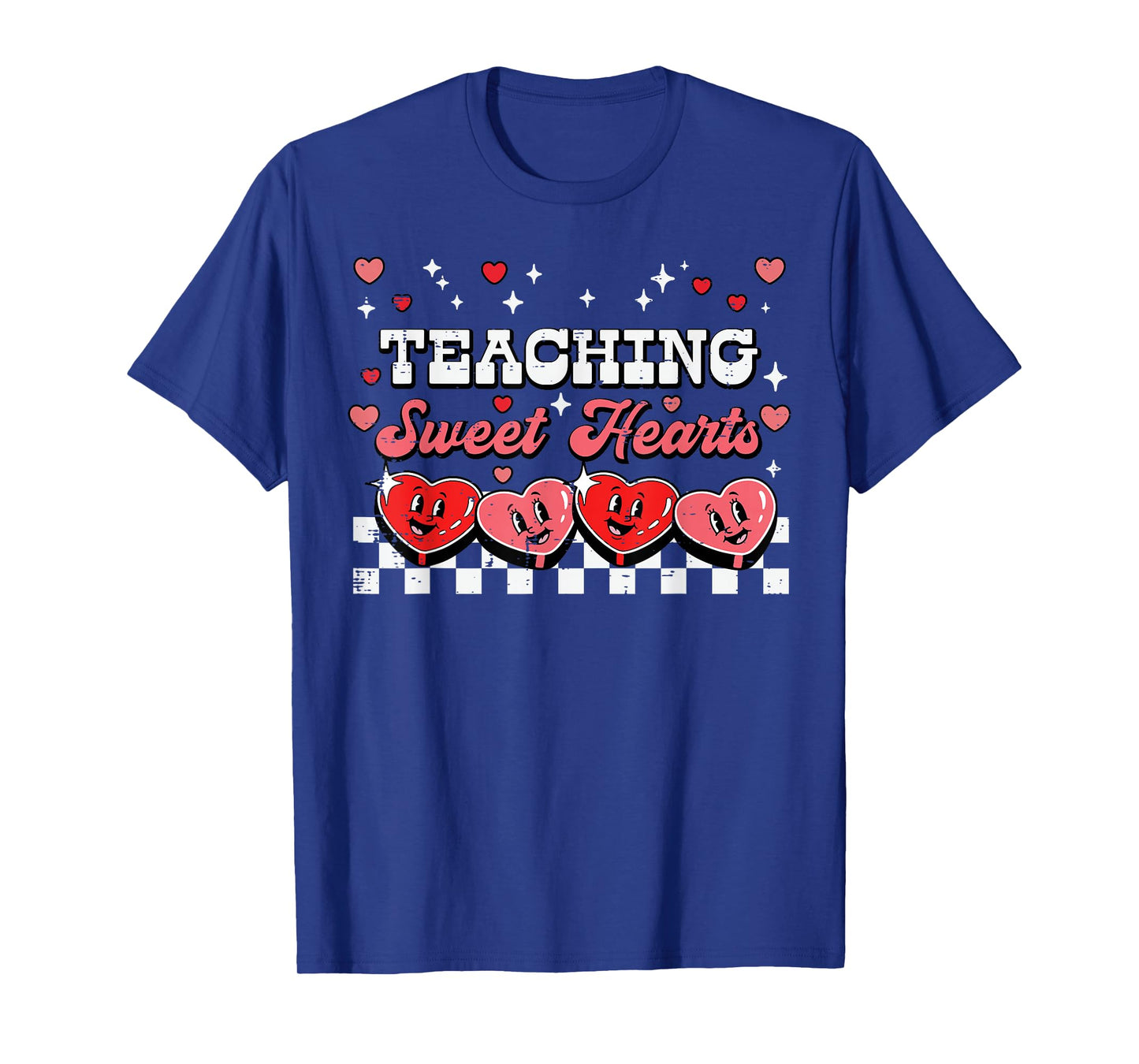 Valentines Day Teacher Teaching Sweethearts Retro Women Men T-Shirt