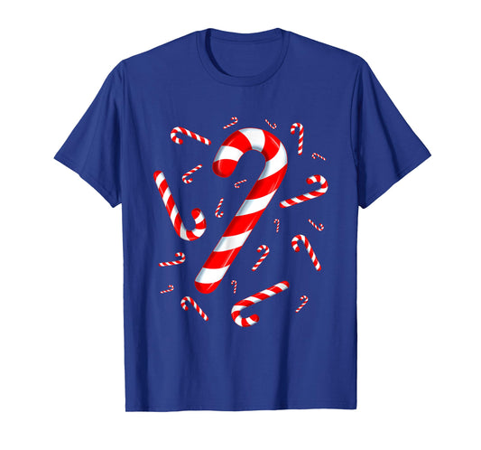 Christmas Candy Cane Santa Xmas Kids Toddler Youth Women Men T-Shirt