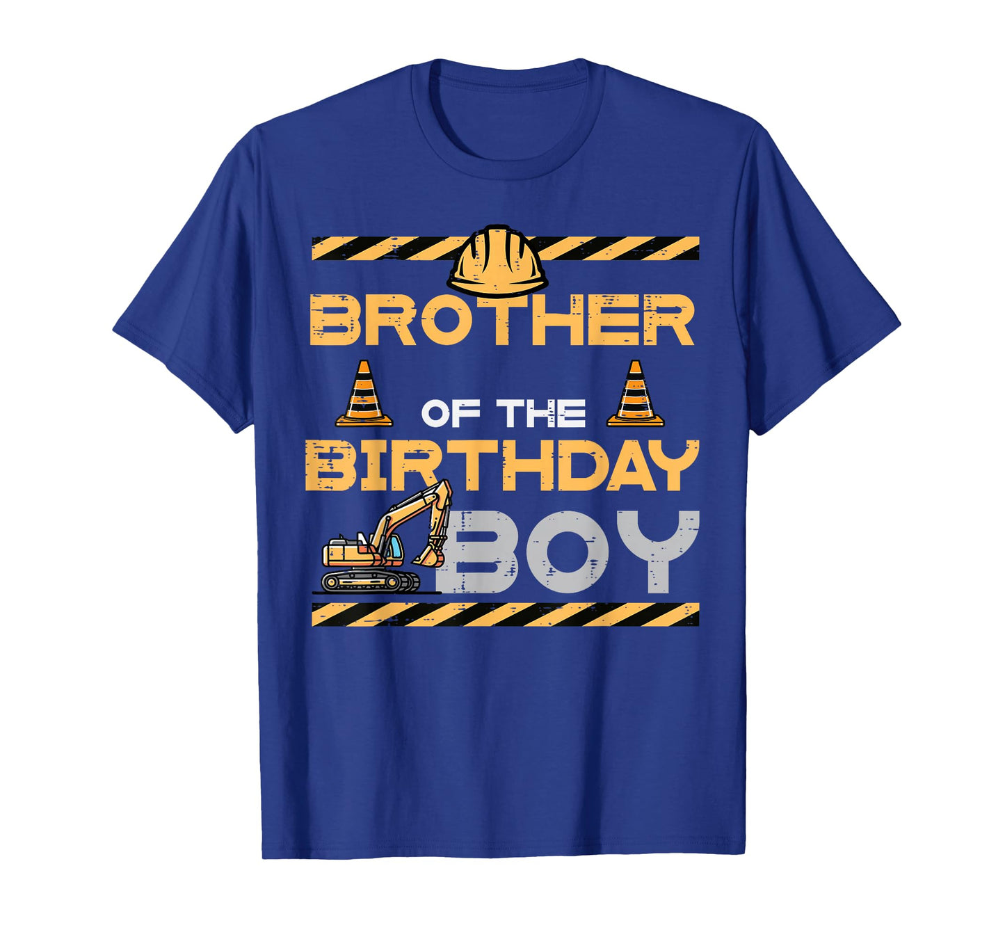 Brother of Birthday Boy Excavator Bday Party Boys Kids T-Shirt