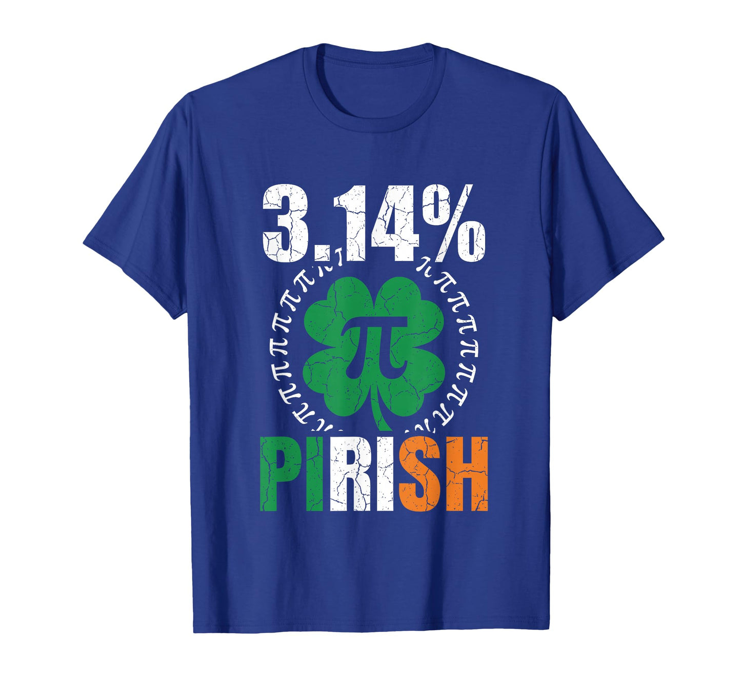 3.14% Pirish Pi Symbol Shamrock St Patricks Day Math Teacher T-Shirt