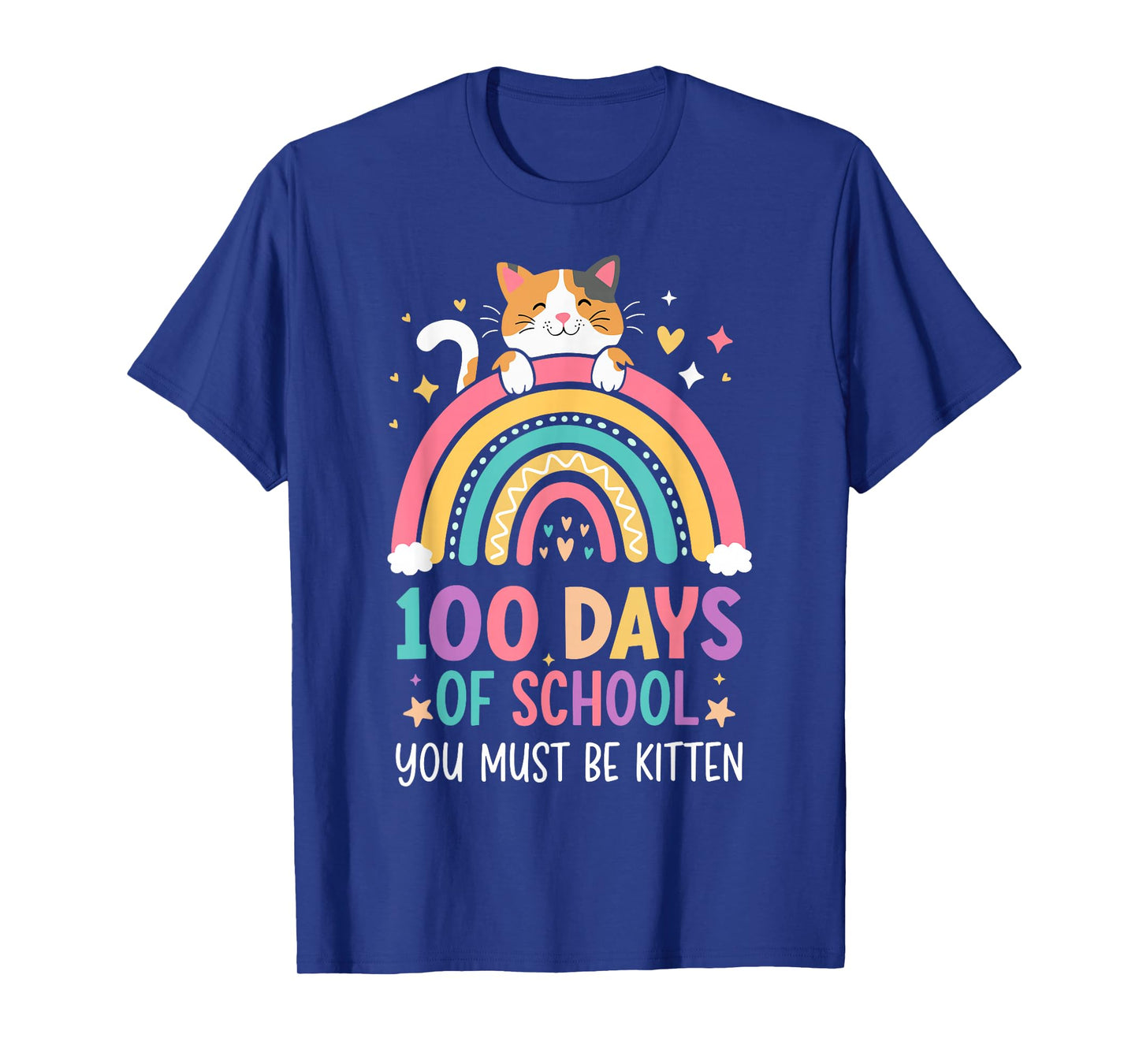 Girl 100 Day of School Cat for Girls 100th Day of School Kid T-Shirt