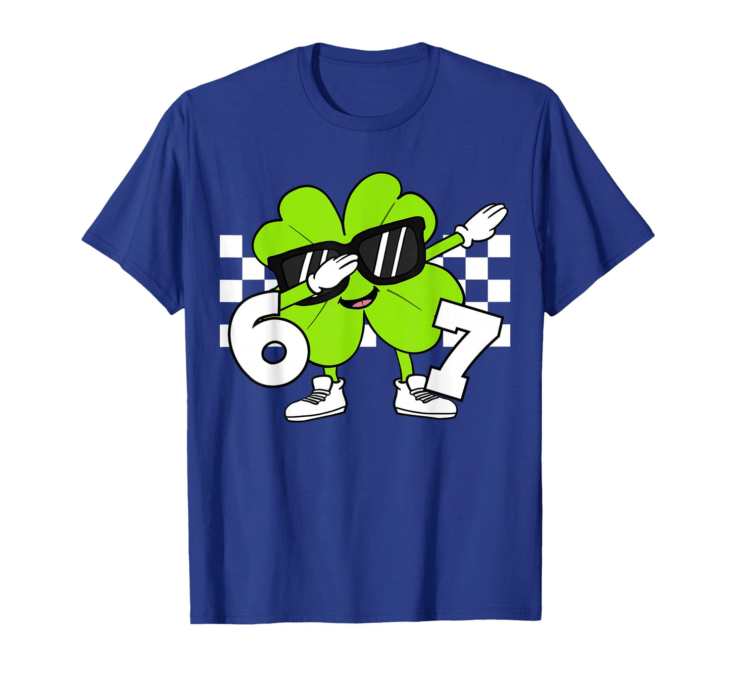 Boys St Patricks Day Dabbing Shamrock Clover 67 Six Seven T-Shirt