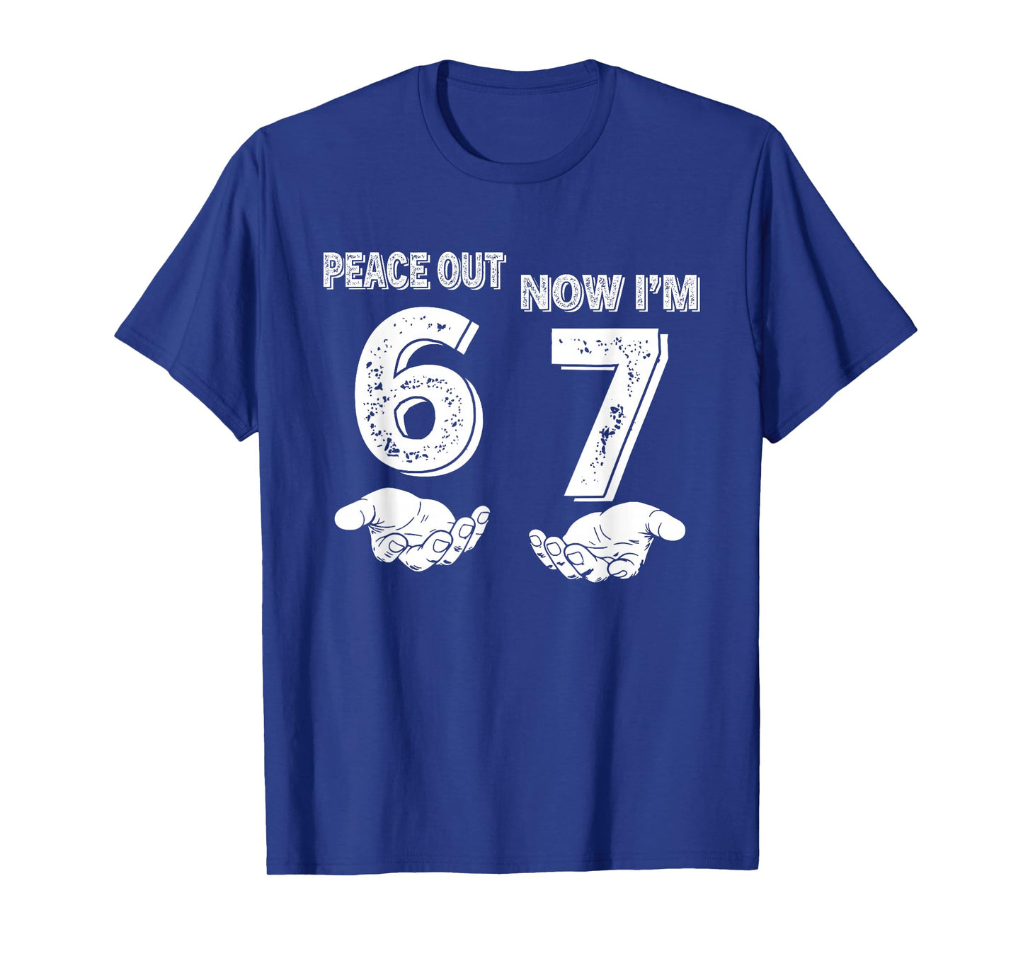 7 Years Old Birthday Peace Out 6 Now I'm 7 67 Birthday Kids T-Shirt