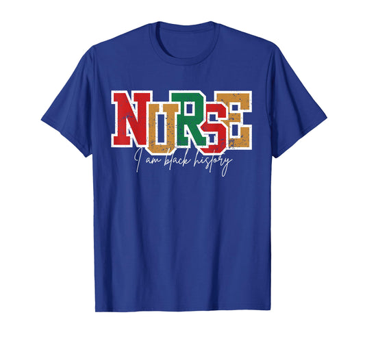 I am Black History Nurse African Proud Nursing Crew T-Shirt