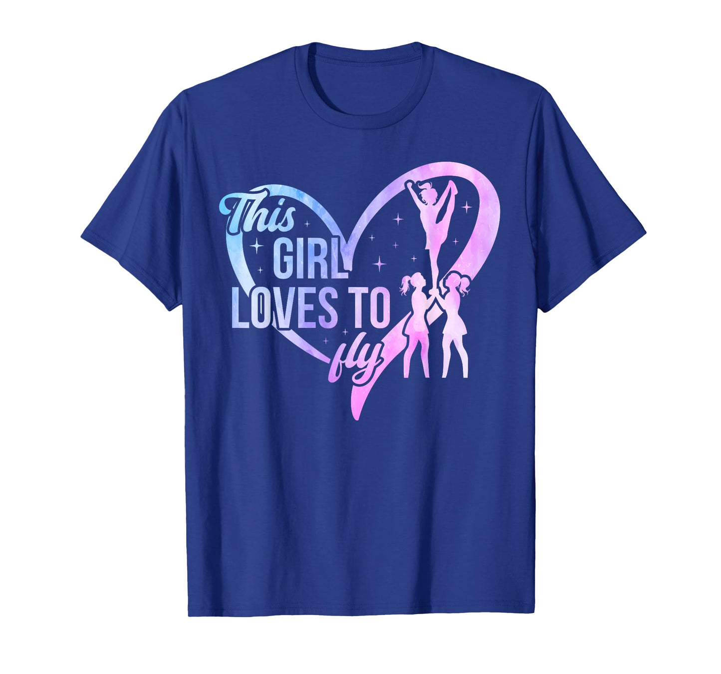 This Girl Loves to Fly Cheer Flyer Cheerleading Flyer T-Shirt