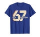 Retro 67 Six Seven 6 7 Number Vintage 67 Meme Men Women T-Shirt