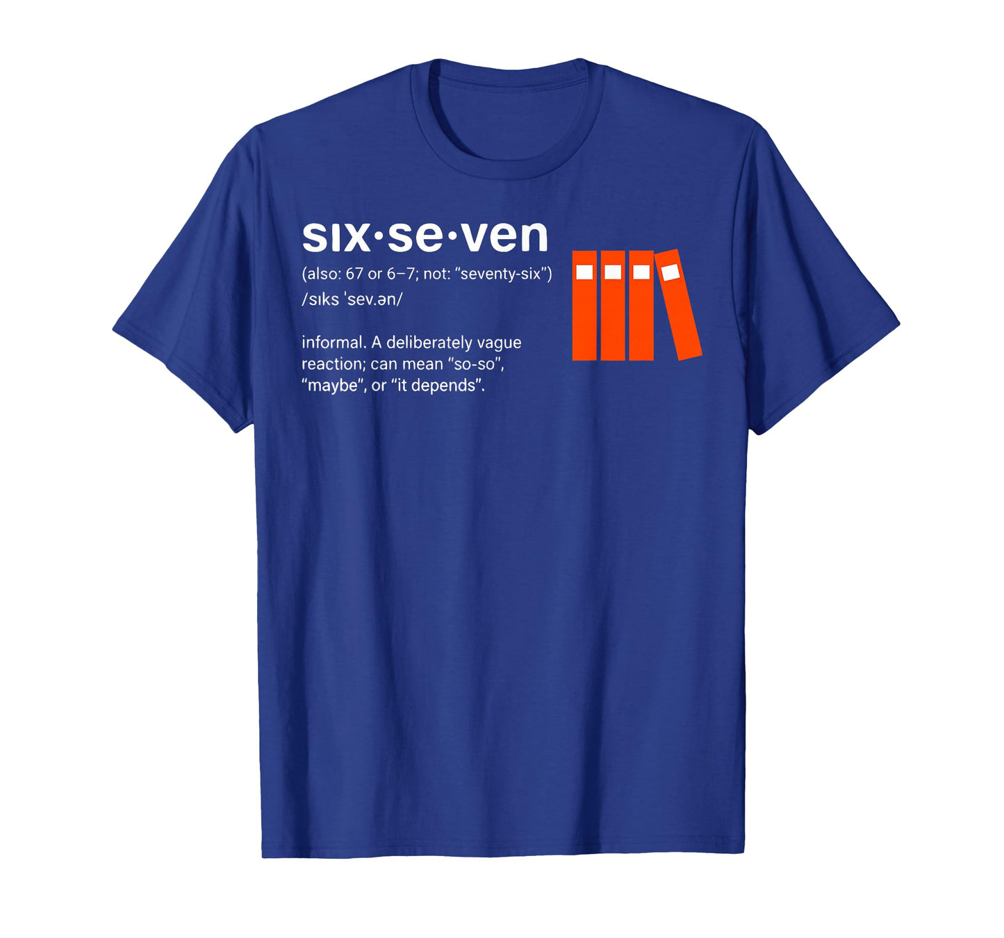 Six Seven Meme Reading Book Lover 6-7 Funny 67 Definition T-Shirt