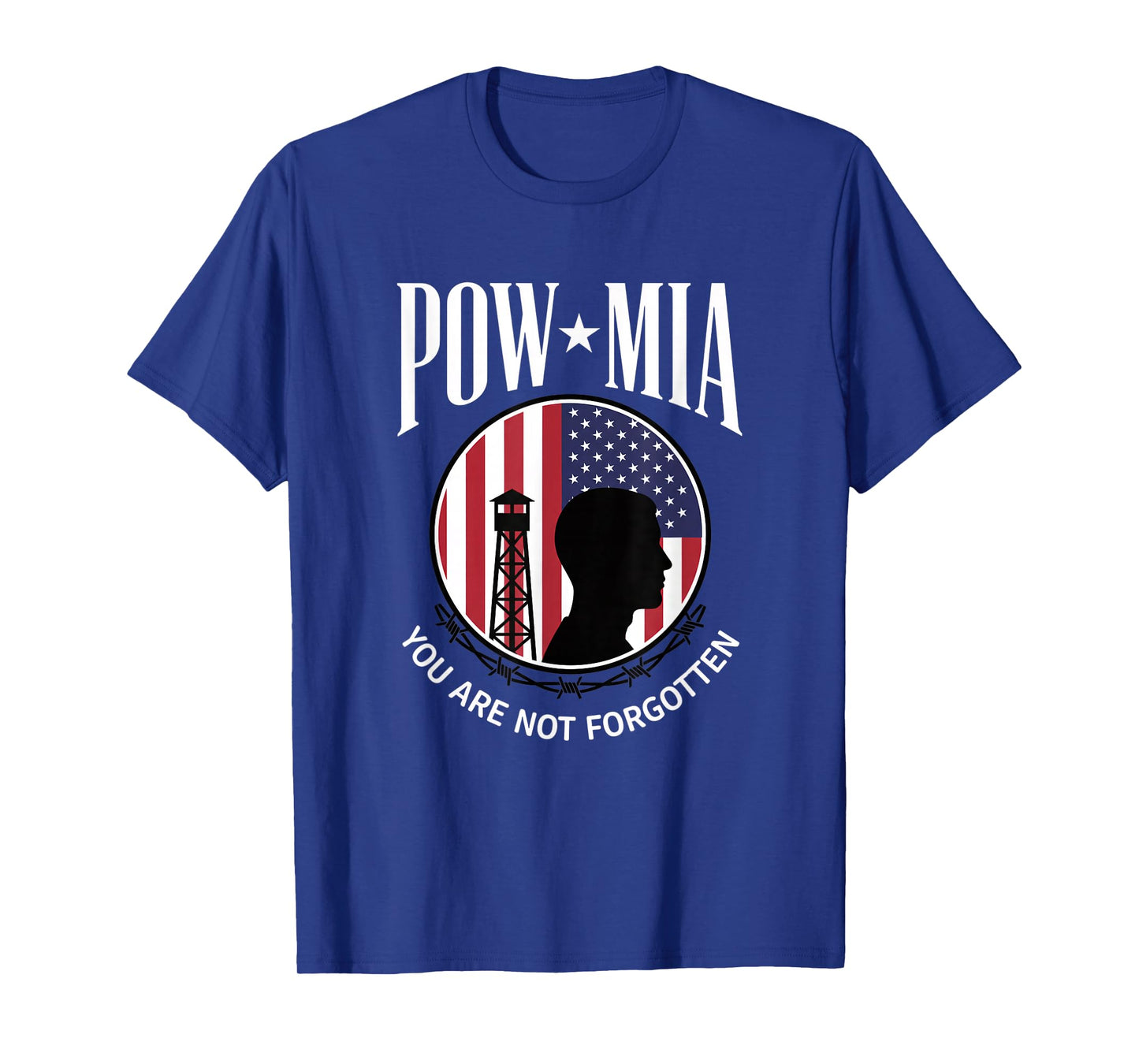 USA POW MIA - You are Not Forgotten Patriotic American Flag T-Shirt