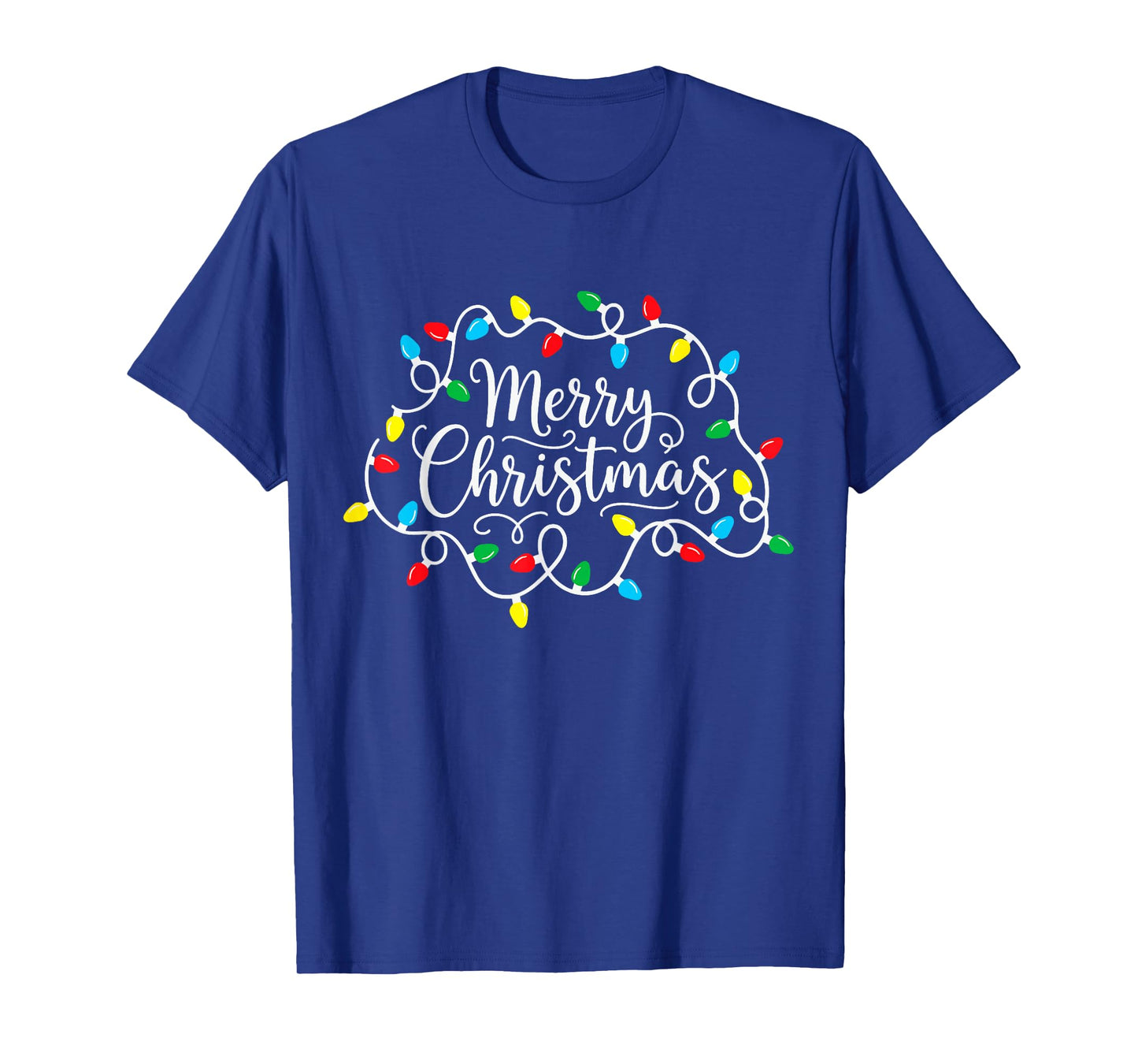Merry Christmas Lights Xmas Family Matching Pajama Men Women T-Shirt