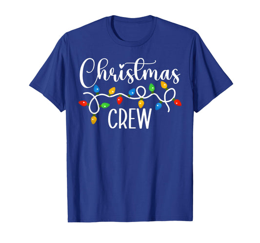 Christmas Crew Xmas Lights Family Matching Pajamas T-Shirt