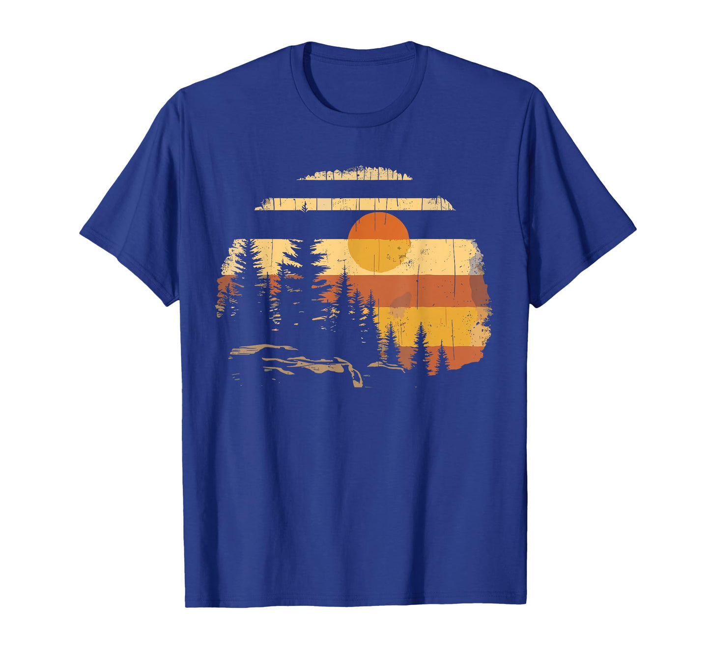 Forest Trees Camping Mountain Wildlife Nature Outdoor Camper T-Shirt