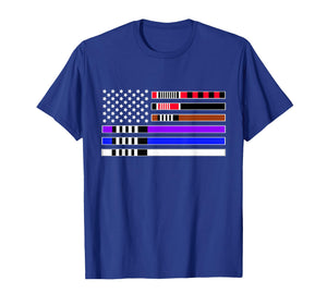 American Flag Jiu-Jitsu Belts Apparel - Jiu Jitsu T-Shirt