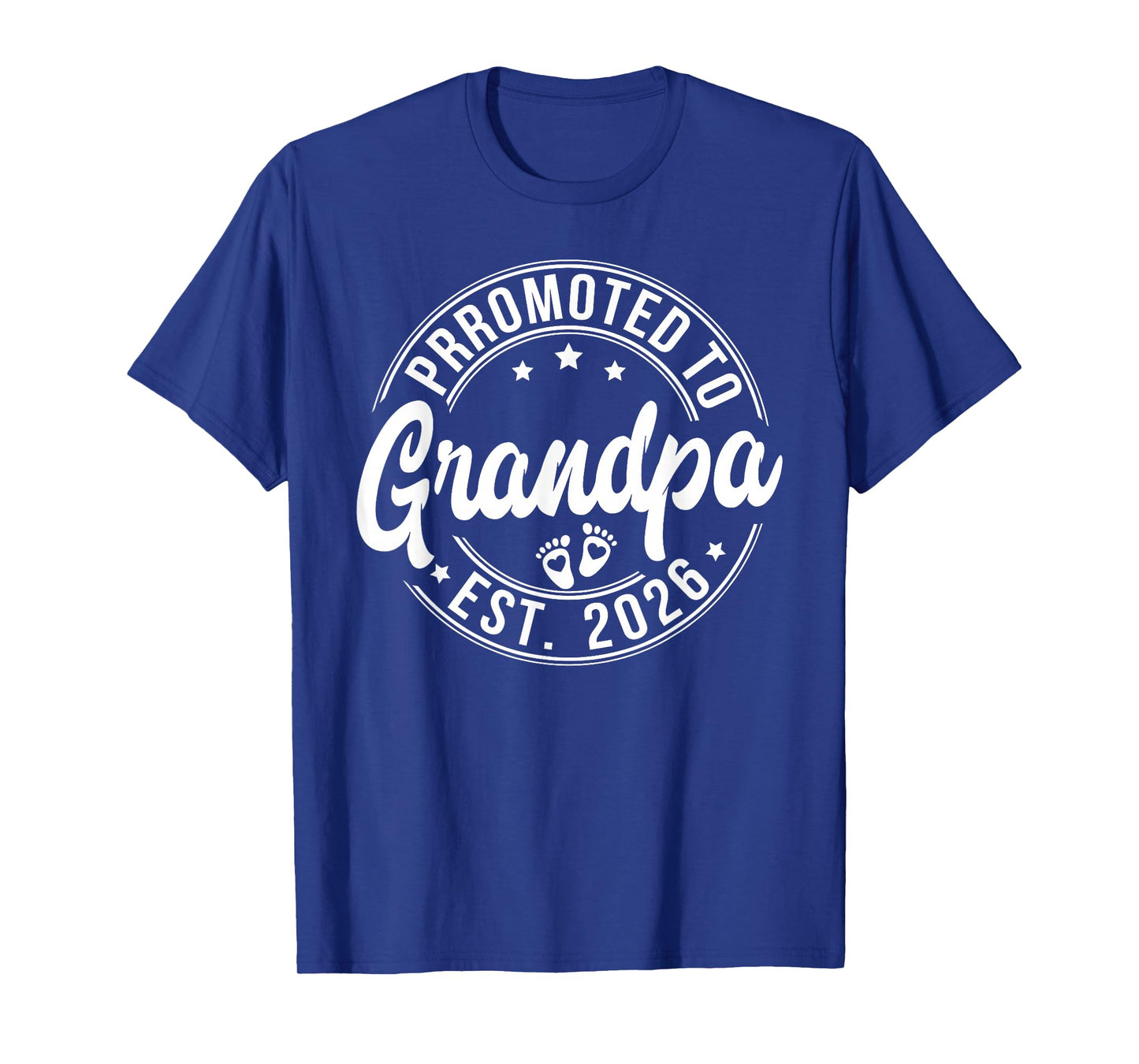 Promoted to Grandpa Est. 2026 Baby Announcement Funny Mens T-Shirt