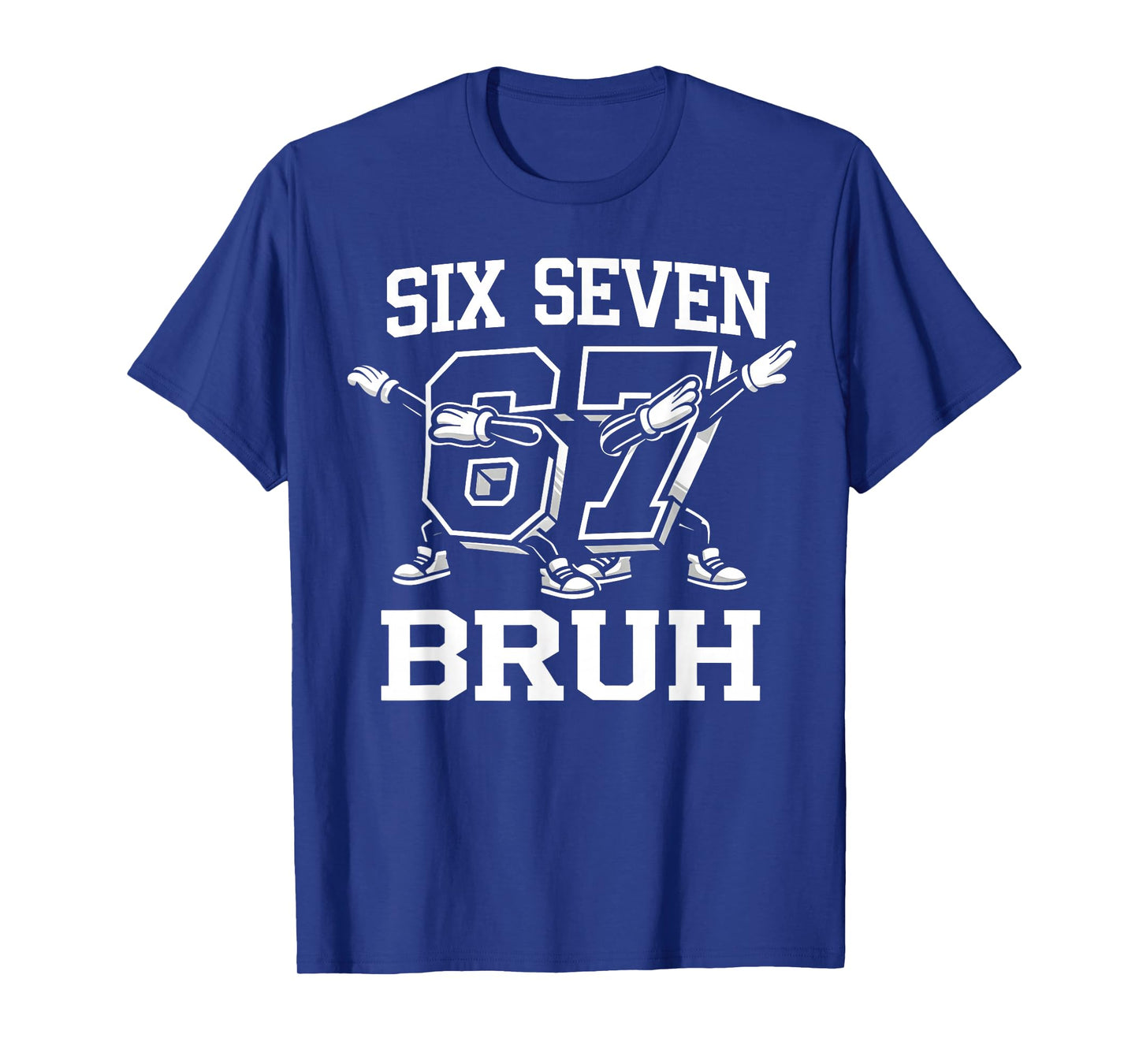 Six Seven 67 Bruh Dabbing Boys Funny Meme Gen Alpha T-Shirt